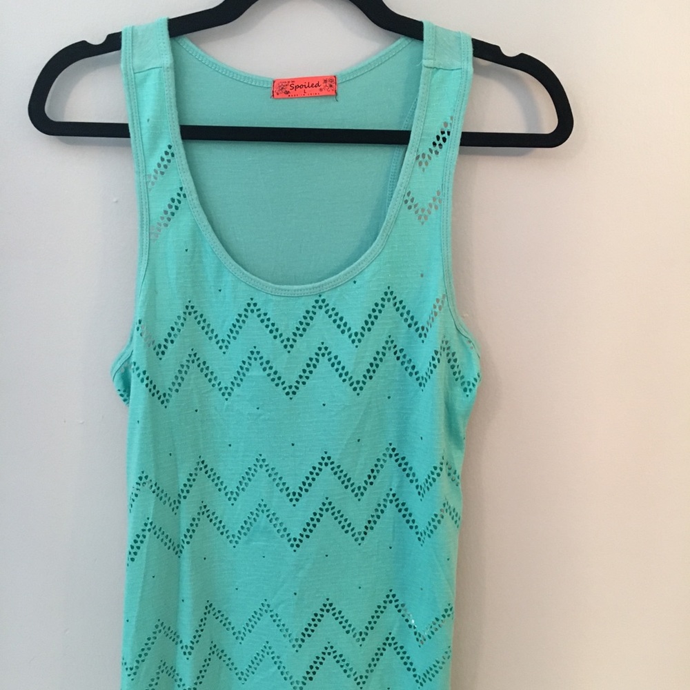 Tank top with cut outs